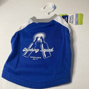 Top Paw Petsmart -‎ Drinking Buddy Small Blue Dog Shirt